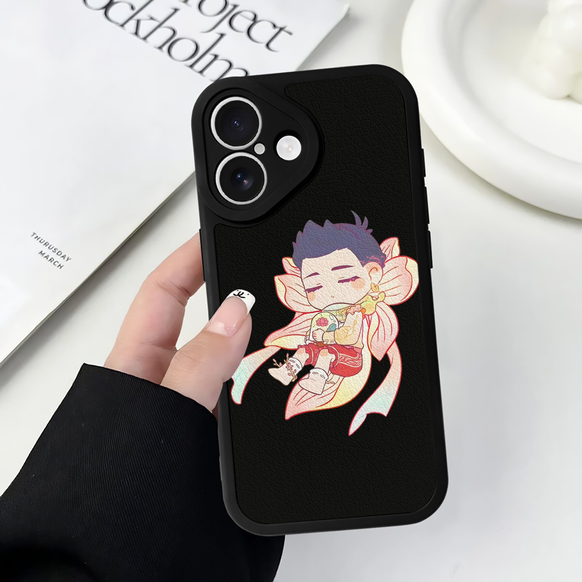（画像用） Ne Zha 2 ナタ 魔童の大暴れ 【iPhone 16シリーズ対応】シリコンスマホケース（レザー調） 材質：シリコン